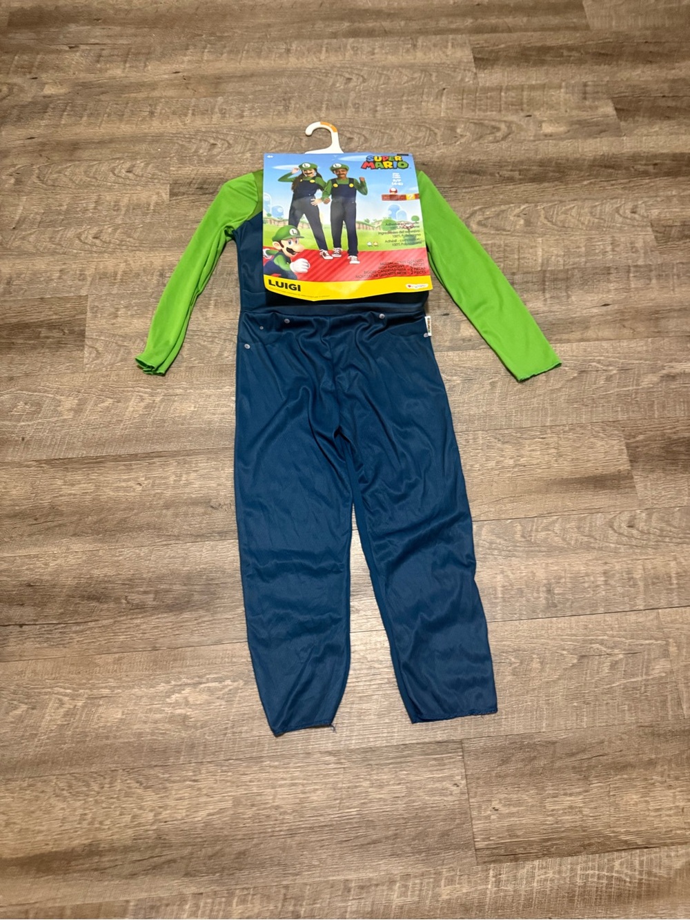Nintendo Luigi Costume Set Includes jumpsuit, hat & mustache- Small 4-6